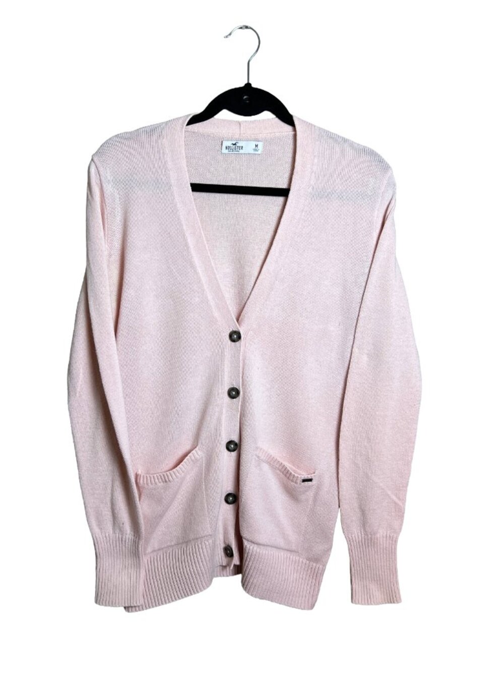 Hollister Pink Button‎ Front Cardigan Sweater Medium Y2K Preppy